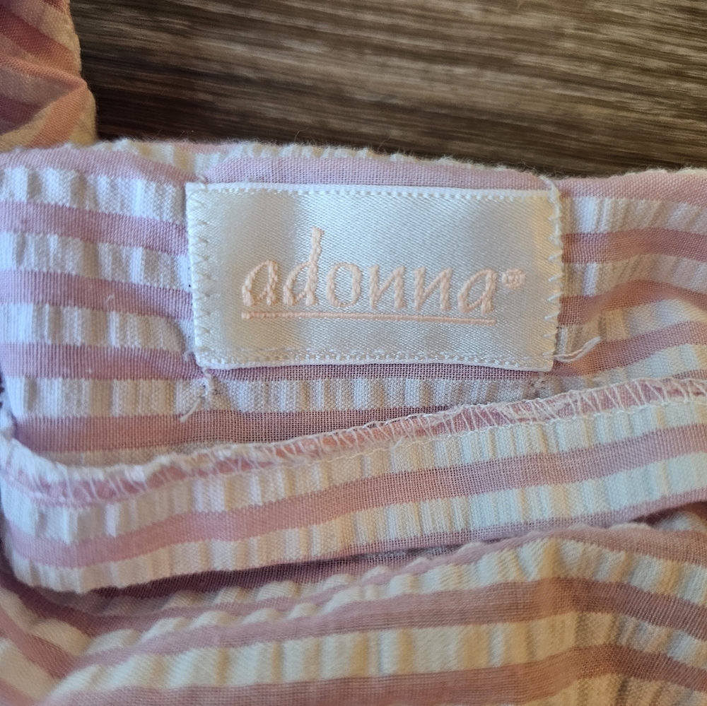 Vintage Rainbow Seersucker Striped Modest Housedr… - image 3